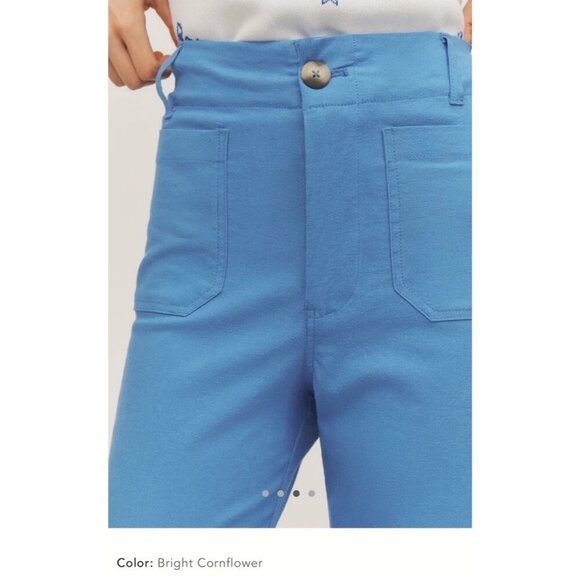 The Colette Beachy Linen Full-Length Wide-Leg Pants by Maeve 16W PLUS SIZE - Picture 3 of 3